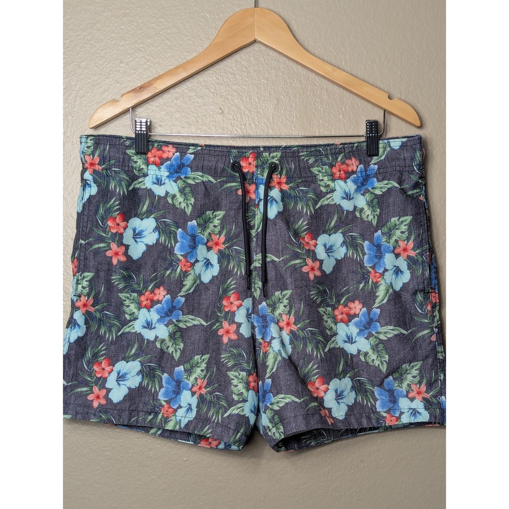 Hollister Swim Trunks Men Size M Multi Floral Tropical Board Shorts Beachwear